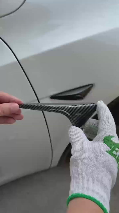 TESLA 2025 Model Y Juniper ABS Adhesive Carbon Fiber Pattern Camera Side Protection Cover - Glossy carbon fiber