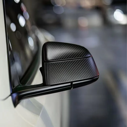 HALOBLK Carbon Fiber Side Mirror Caps for Tesla 2025-2026 Model Y Juniper - 1 SET (2PCS)