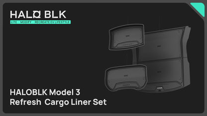 HALOBLK Tesla 2024-2026 Model 3 Highland Injected Molded Odorless Front/Rear Trunk Mat and Trunk Pad