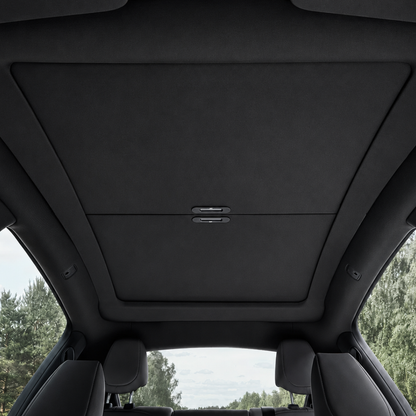 3W TESLA 2026 Model YL Retractable Manual Glass Roof Sunshade - Black
