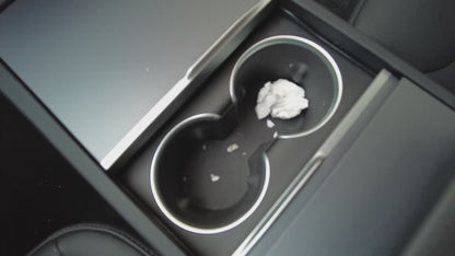 TESLA 2025 Model Y Juniper & Model 3 TPE Waterproof Water Cup Pad - Black