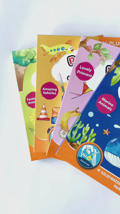 Y-Plus+ Paint with Water Coloring Book