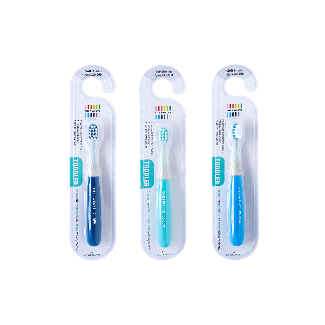 The Twelve Toddler Toothbrush in Vivid Color 12 pcs (1-3 years old)