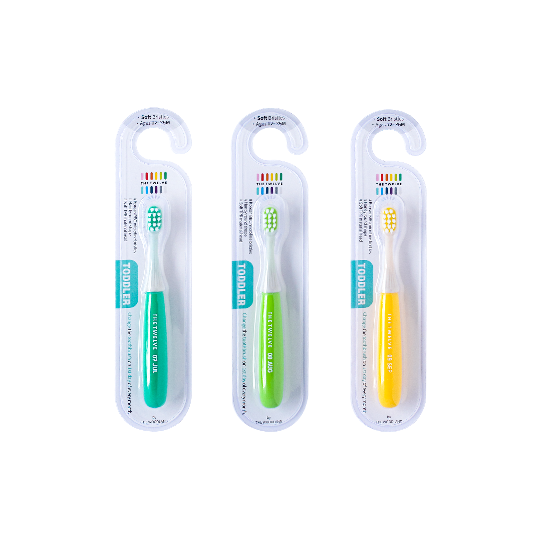 The Twelve Toddler Toothbrush in Vivid Color 12 pcs (1-3 years old)