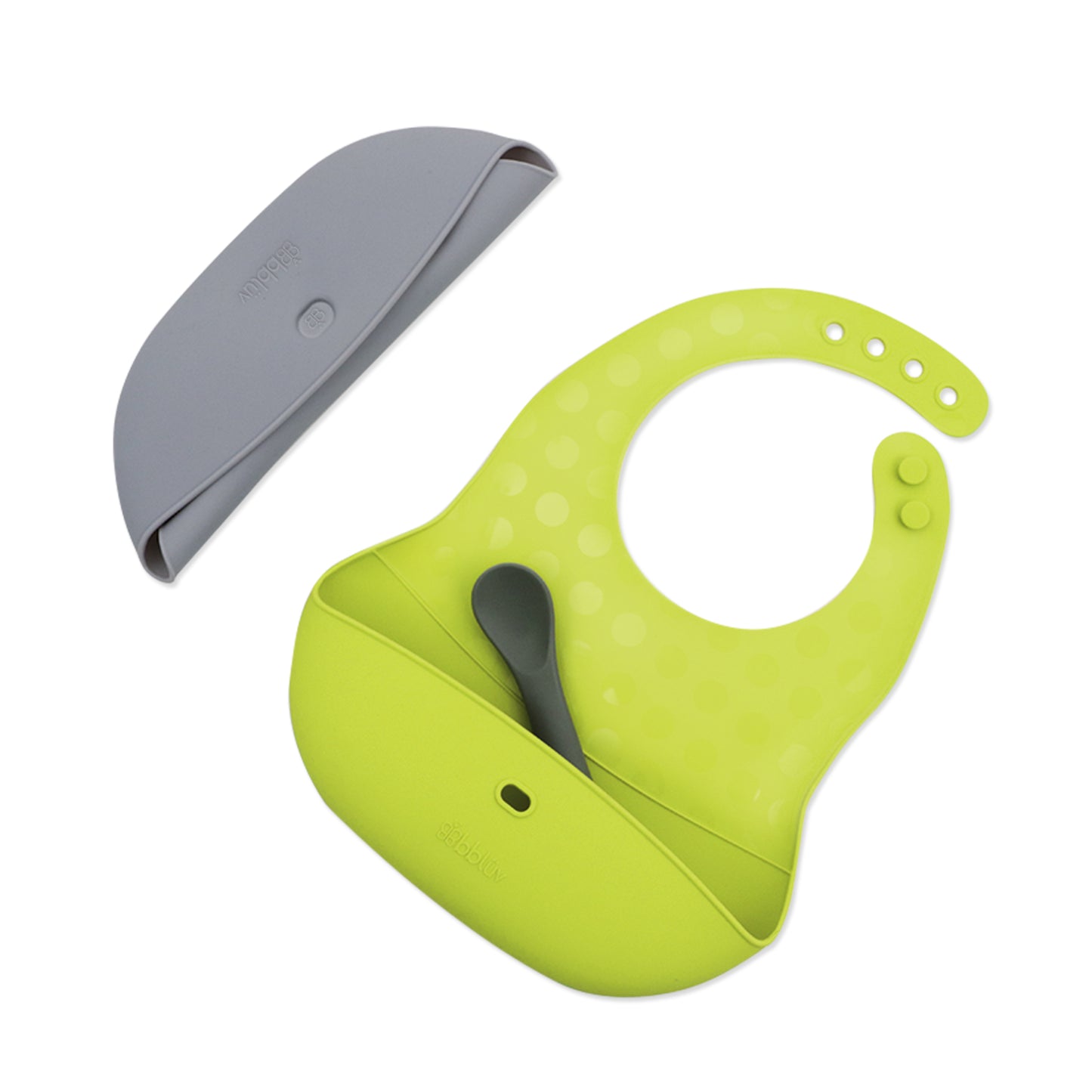 bblüv - Pöket: Silicone Bibs & Spoon Set