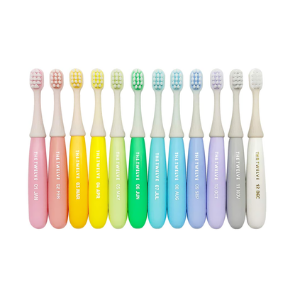 The Twelve Toddler Toothbrush in Pastel Color 12 pcs (1-3 years old)