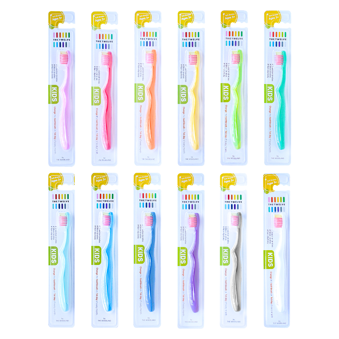 The Twelve Kids Toothbrush in Vivid Color 12 pcs (Ages 3+)