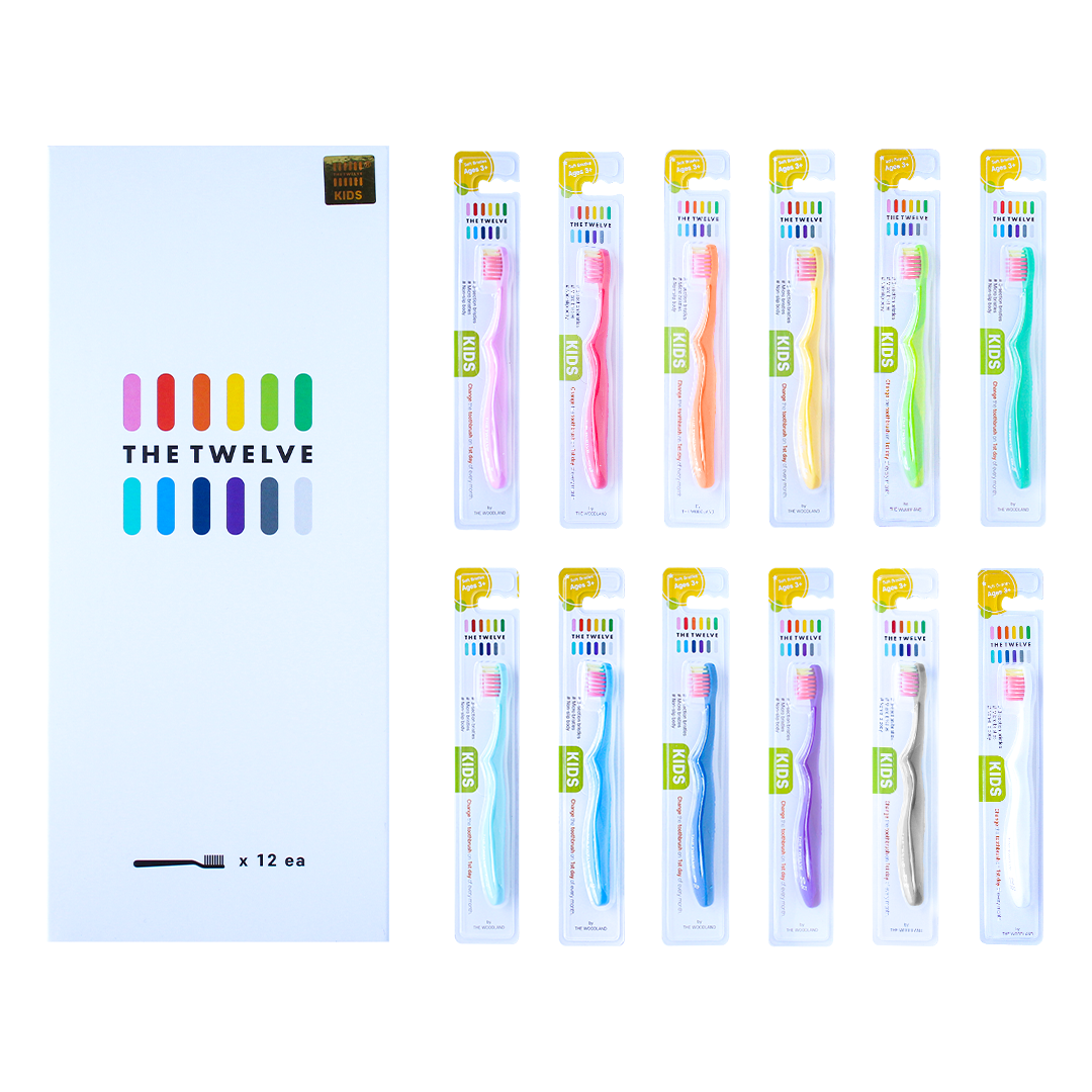 The Twelve Kids Toothbrush in Vivid Color 12 pcs (Ages 3+)