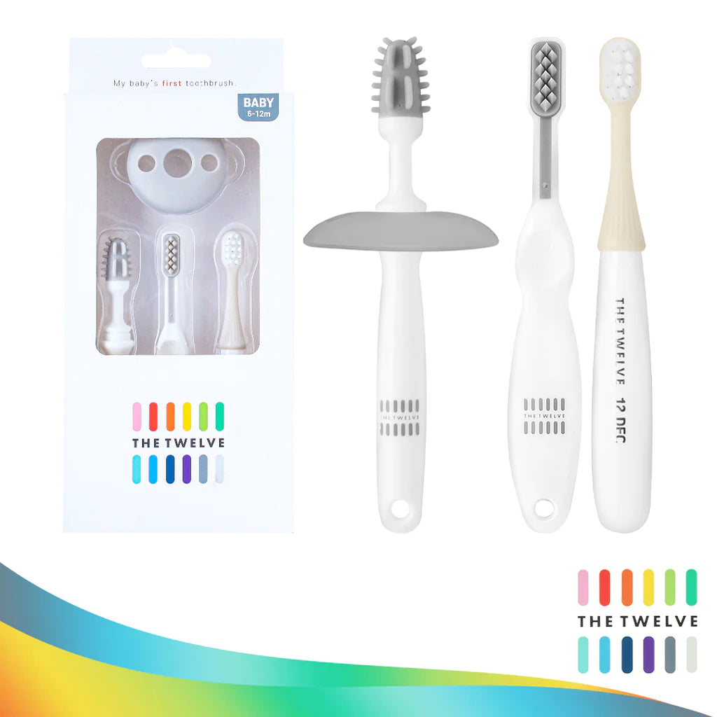 The Twelve 3 Pieces Baby Toothbrush (Your Baby's 1st Oral care)